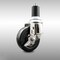 Service Caster 4 Inch 316SS Hard Rubber Swivel 1-5/8 Inch Expanding Stem Caster with Brake SCC SCC-SS316EX20S414-HRS-TLB-158 - alternate 1